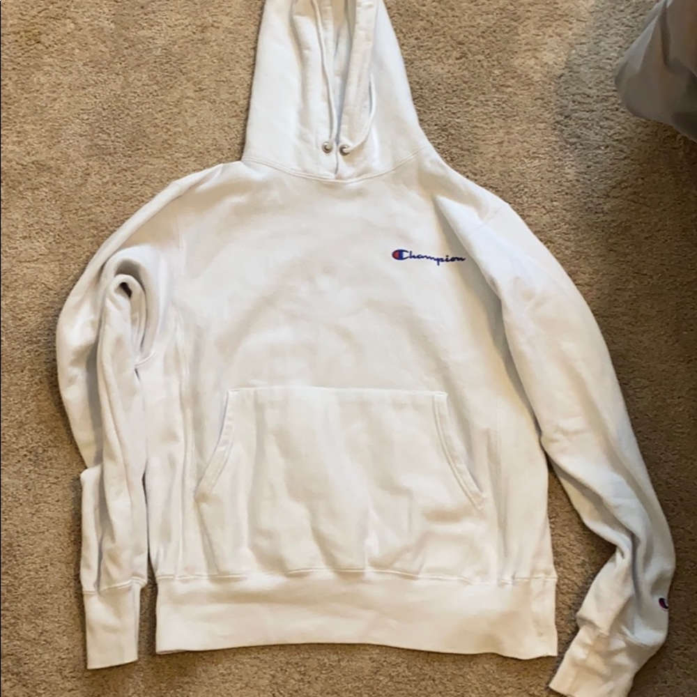 CHAMPION White Hoodie/Sweatshirt